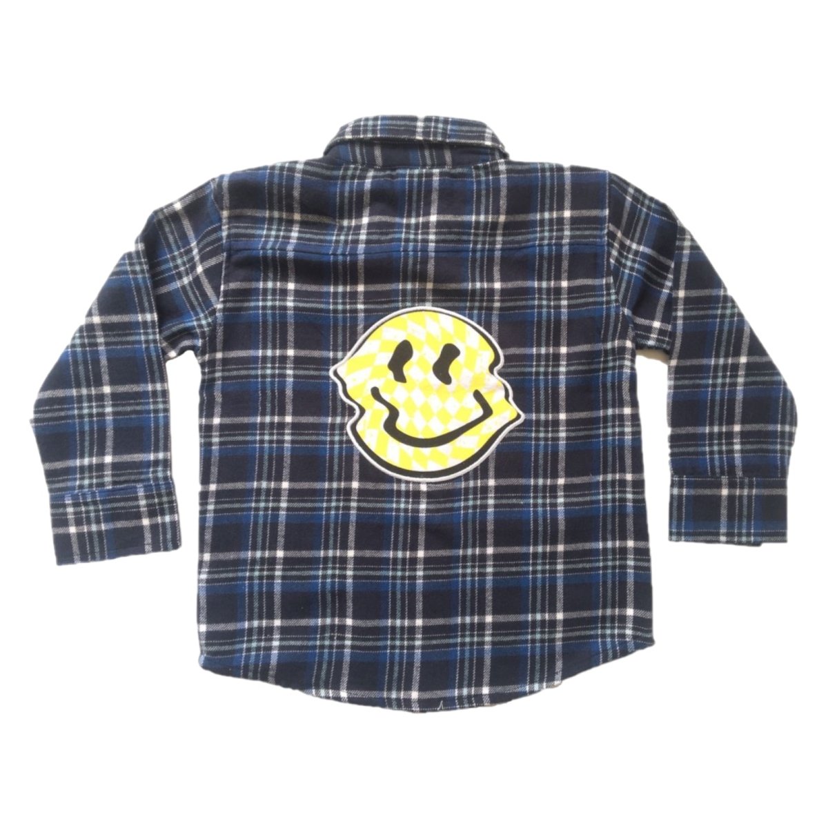 SMILEY FACE BUTTON DOWN FLANNEL