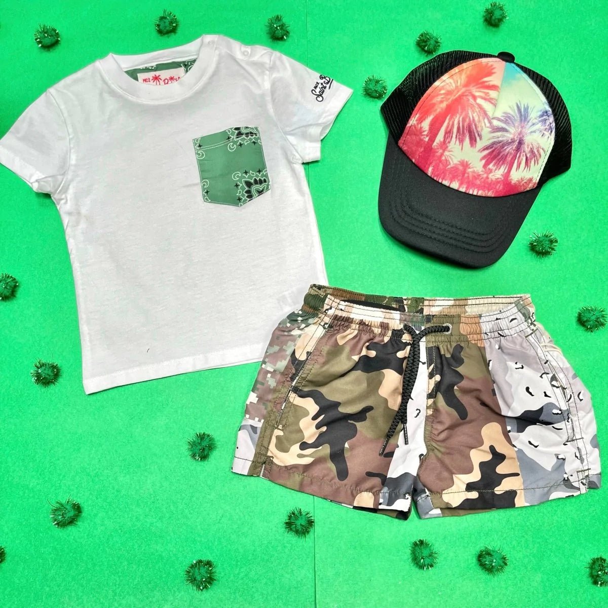 Mc2 Saint Barth Swim Trunks and Tshirts for Summer Vacay - Mini Dreamers