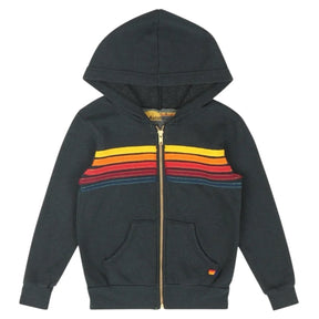 5 STRIPE ZIP UP HOODIE - AVIATOR NATION KIDS