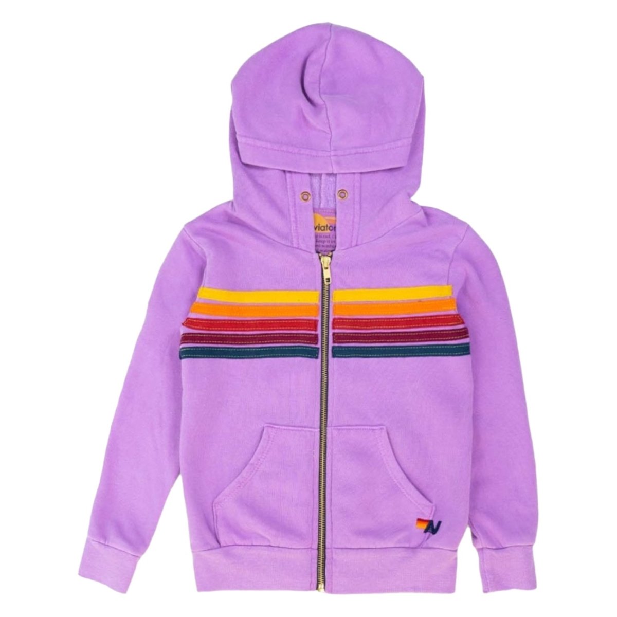 5 STRIPE ZIP UP HOODIE - HOODIES