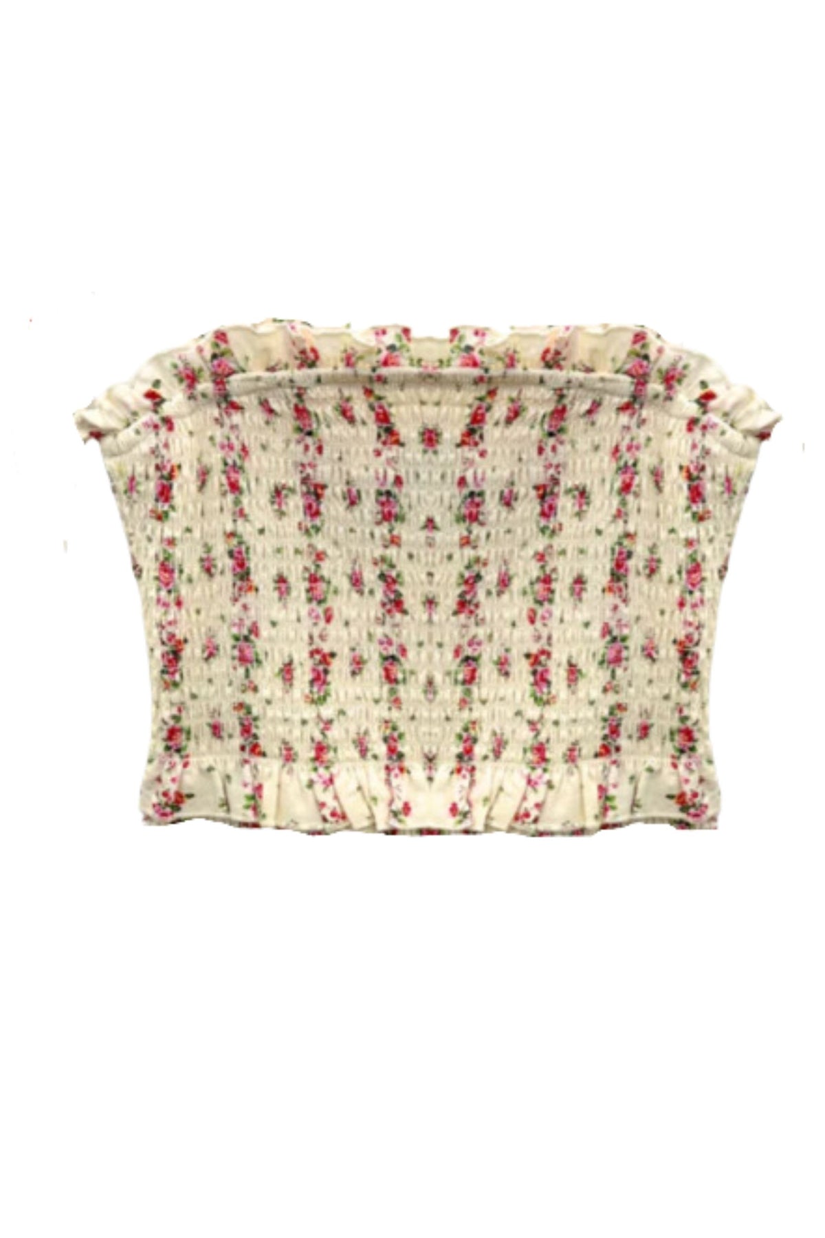 BEAU SHABBY CHIC FLORAL SMOCKED TUBE TOP (PREORDER)