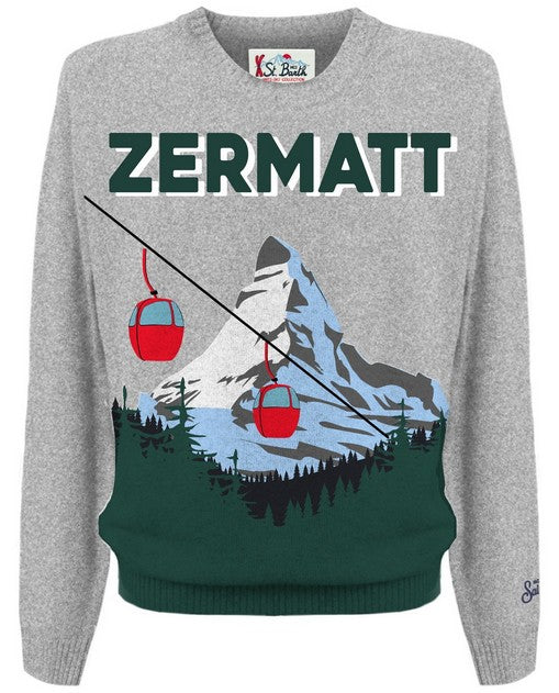 ZERMATT POSTCARD CABLE SWEATER (PREORDER)