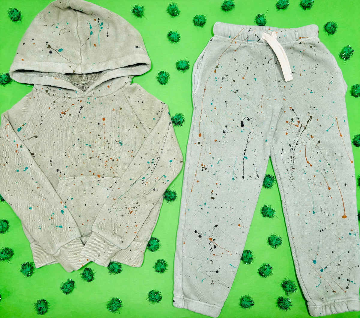 PAINT SPLATTER HOODIE - HOODIES