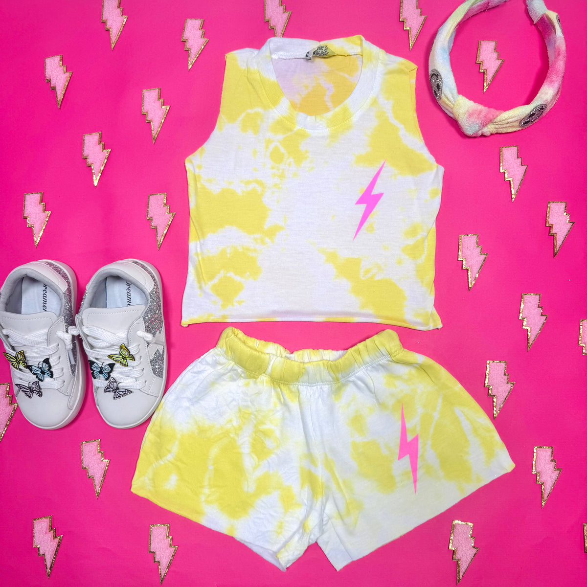 NEON BOLT LEMON CLOUD SHORTS