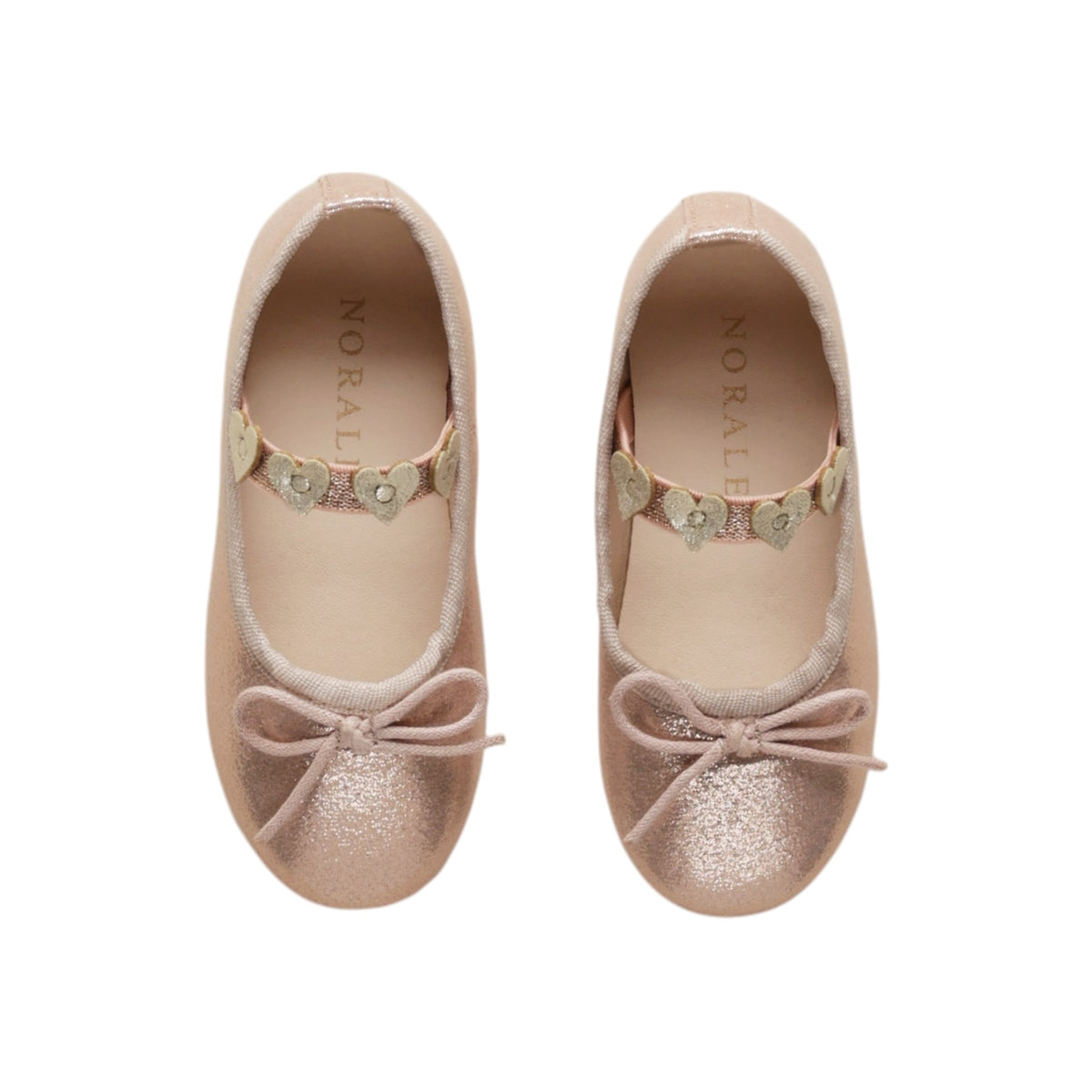 HEARTS SHIMMER BALLET FLATS