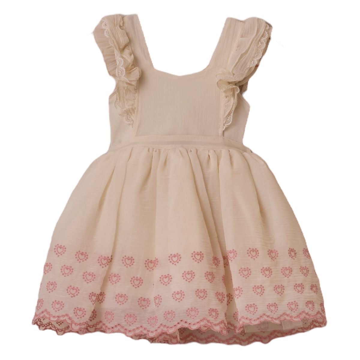 PROVENCE EYELET HEARTS DRESS