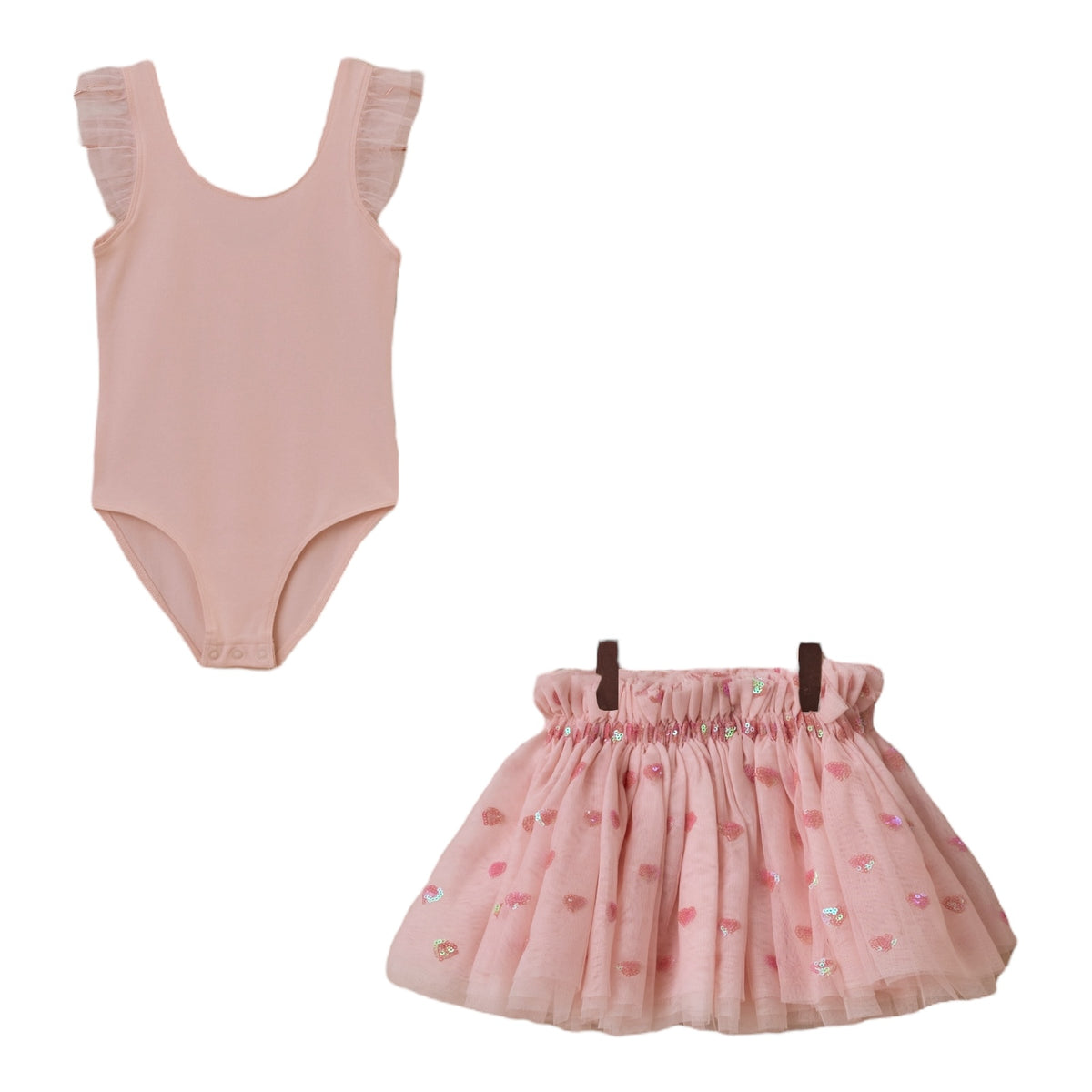 LOTTIE HEARTS LEOTARD AND TUTU SKIRT SET