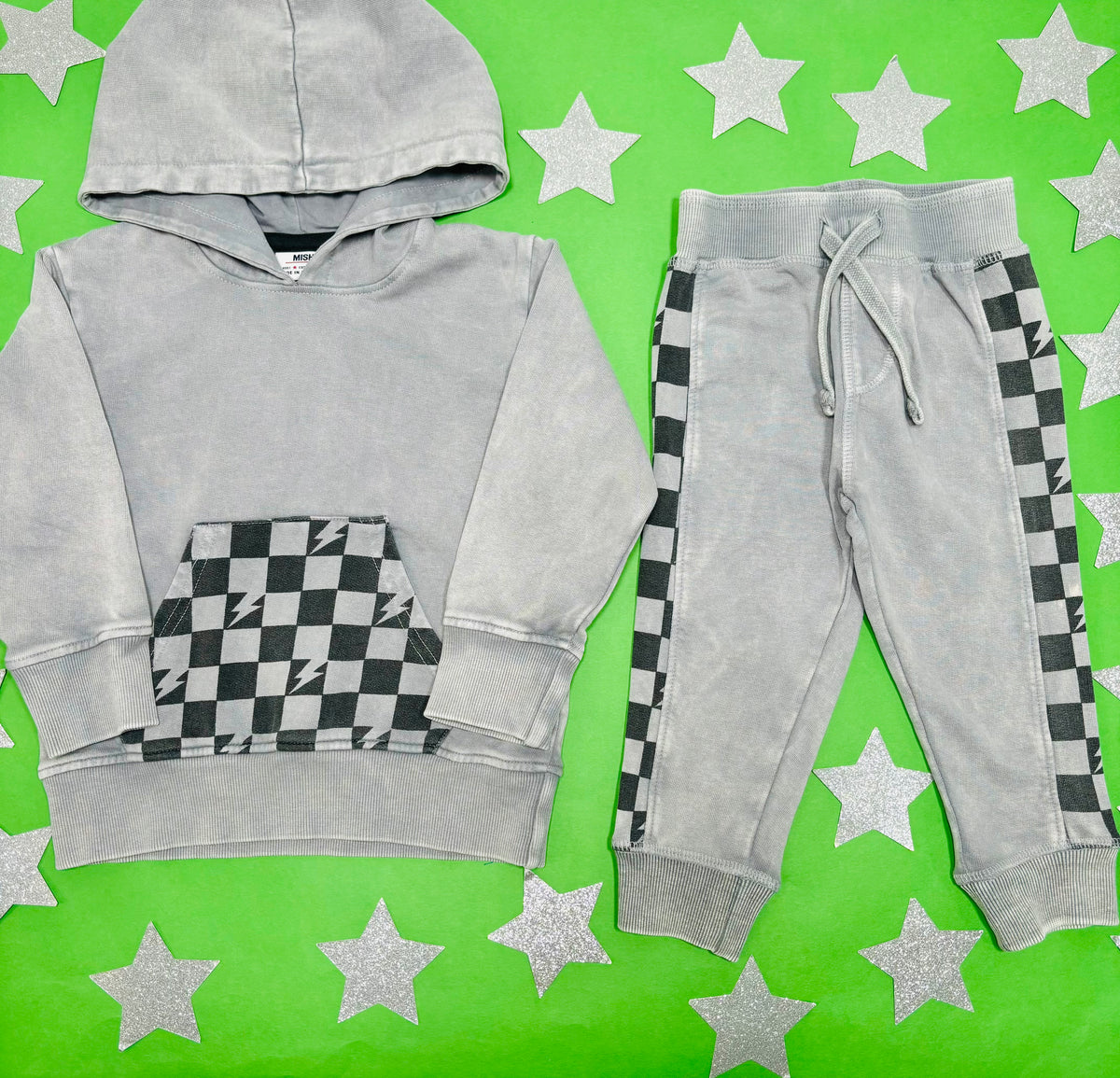 ENZYME CHECKERED HOODIE - HOODIES