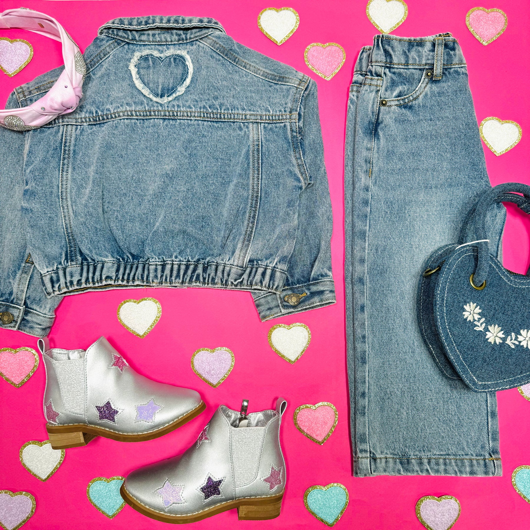 HEART DENIM JACKET