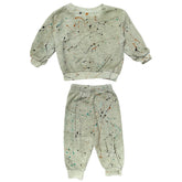 PAINT SPLATTER SWEATSHIRT AND SWEATPANTS SET - SET