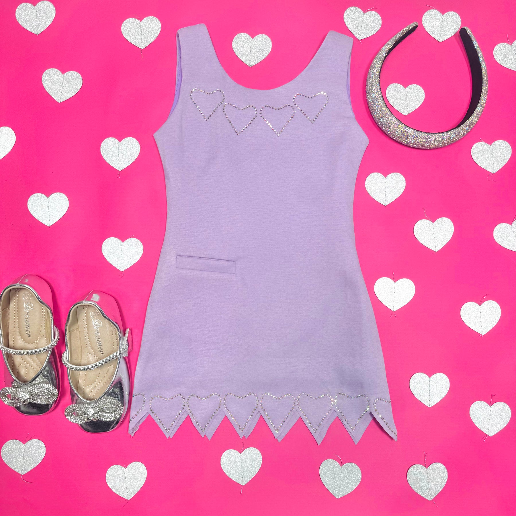 PARIS CRYSTAL HEARTS DRESS