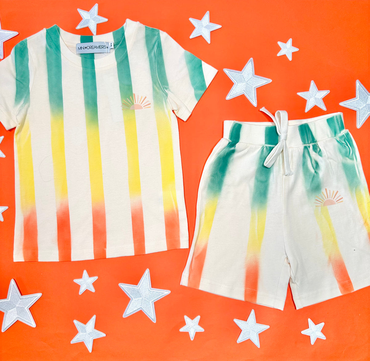 AUSTIN TIE DYE TSHIRT AND SHORTS SET - SET