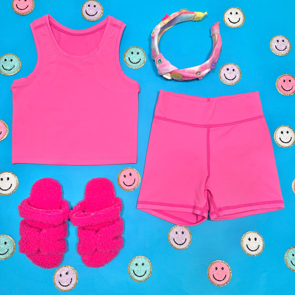 BUBBLEGUM BIKER SHORTS - SHORTS