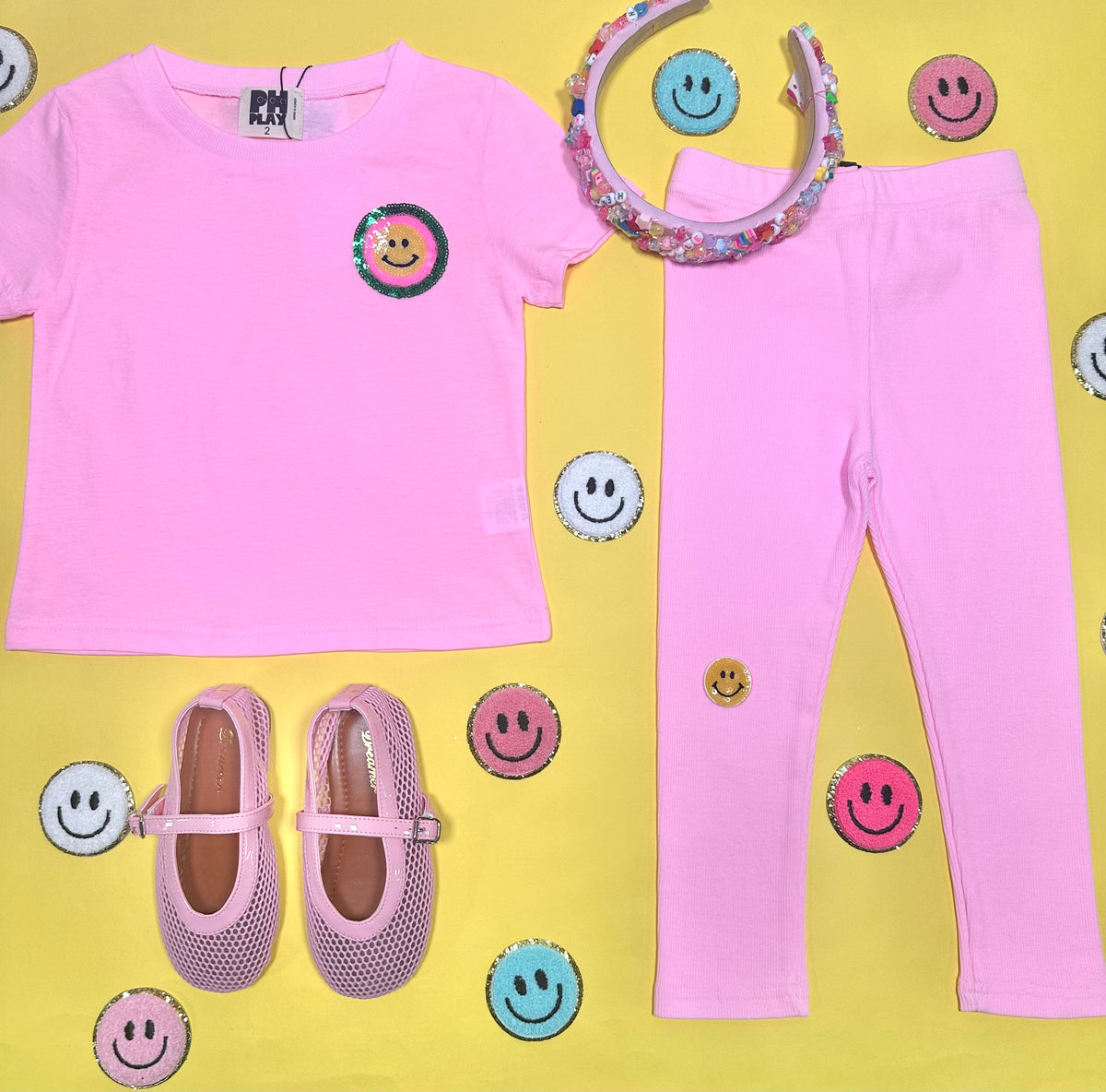 SMILEY TSHIRT AND LEGGINGS SET - SET