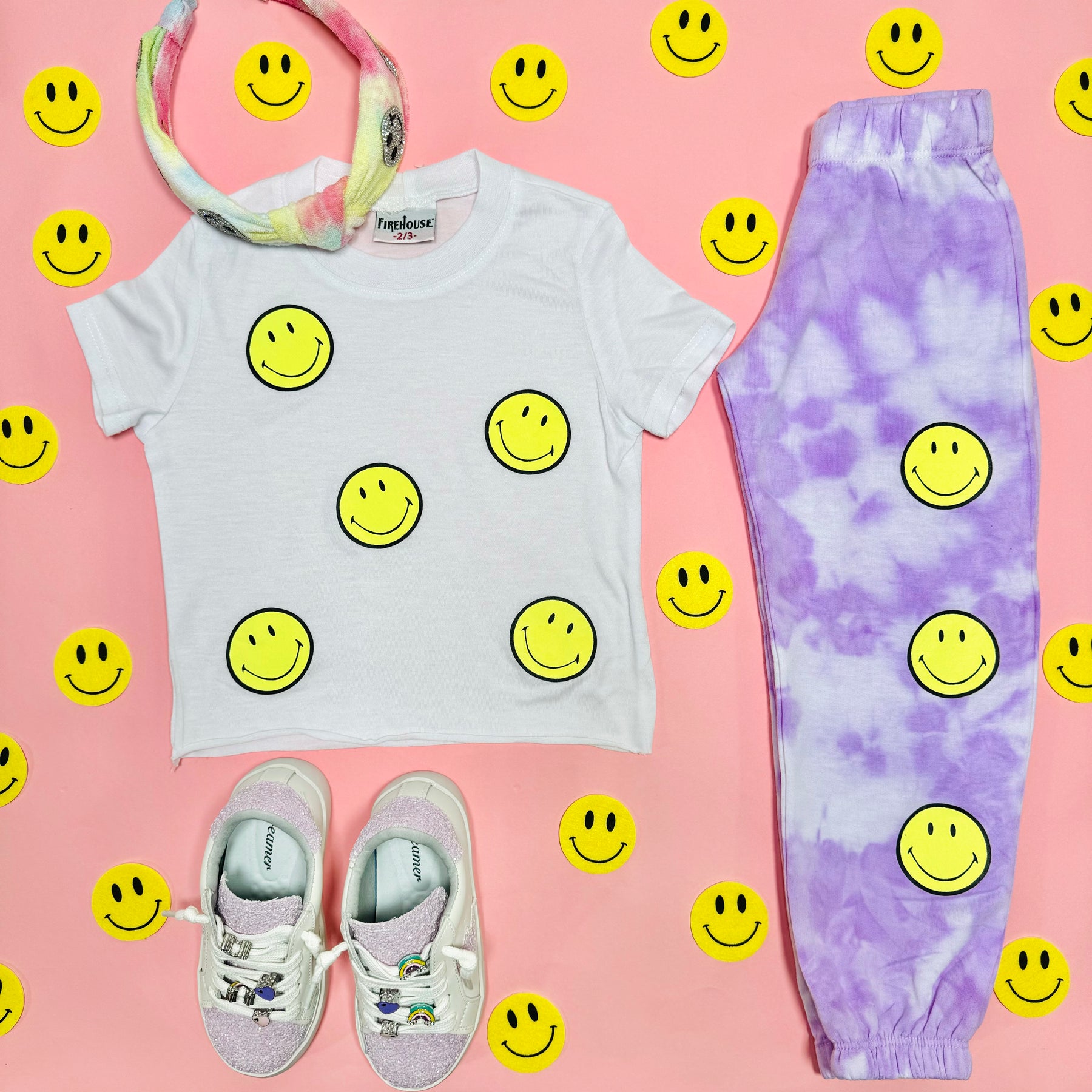 SMILEY TIE DYE SWEATPANTS - SWEATPANTS