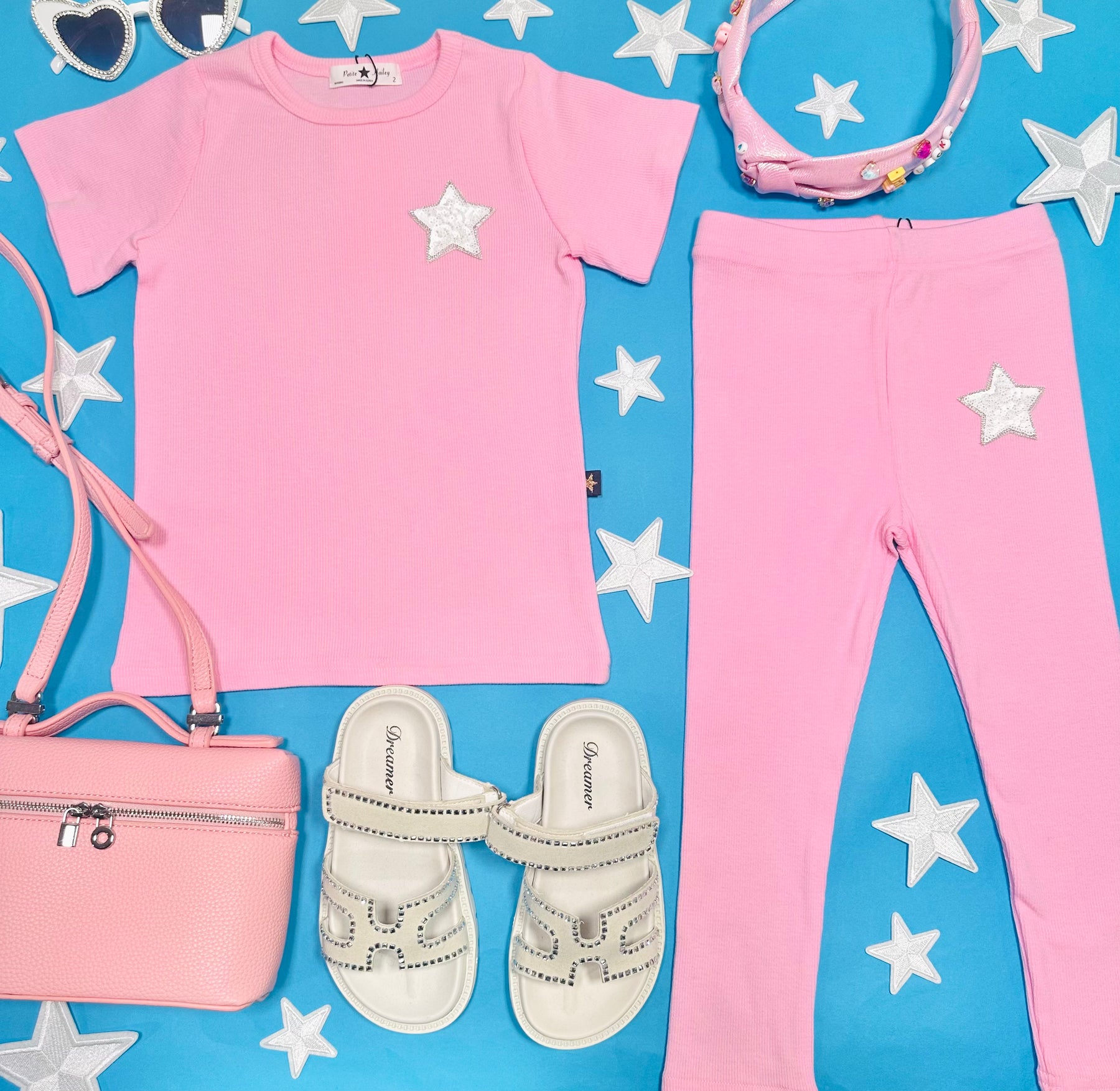 SEQUIN STAR TSHIRT AND LEGGINGS SET - SET