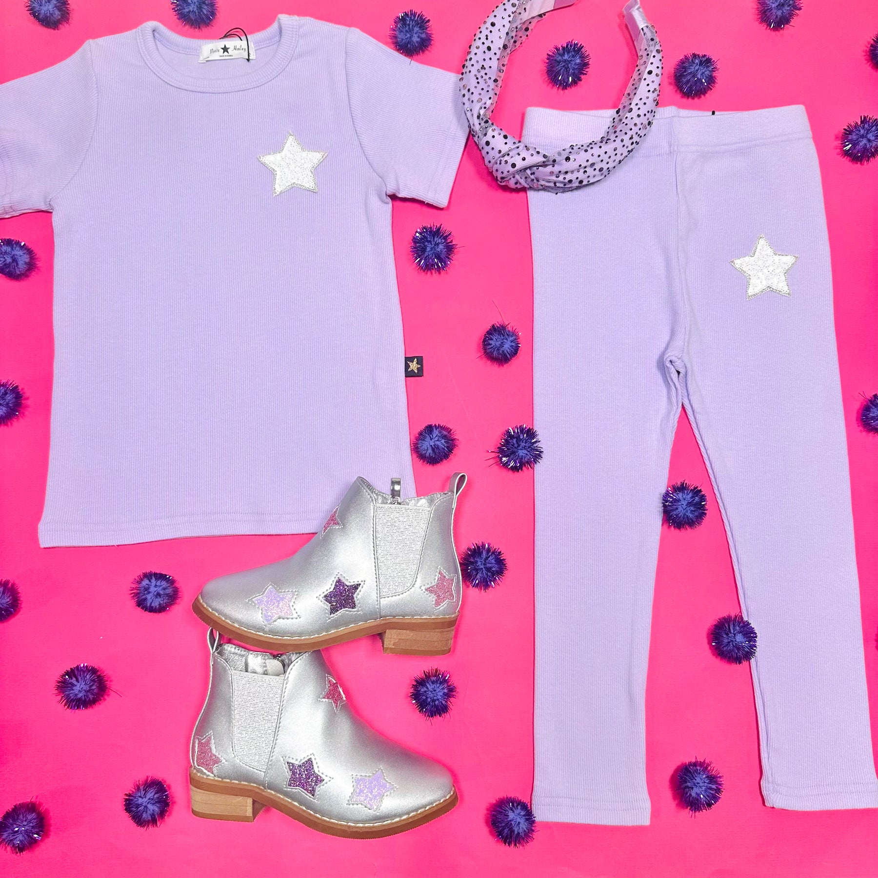 SEQUIN STAR TSHIRT AND LEGGINGS SET - SET