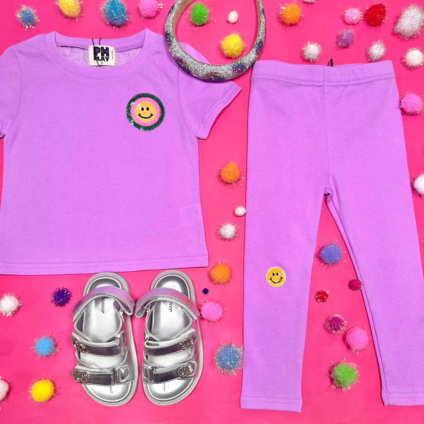 SMILEY TSHIRT AND LEGGINGS SET - SET