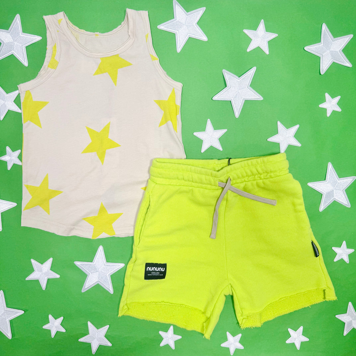 HOT LIME UNBALANCED SHORTS - SHORTS