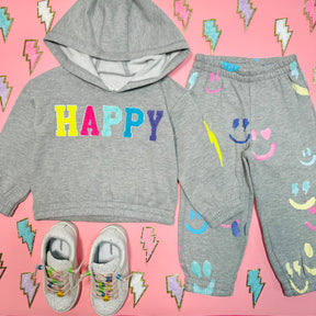 HAPPY PATCHES SMILEY HOODIE