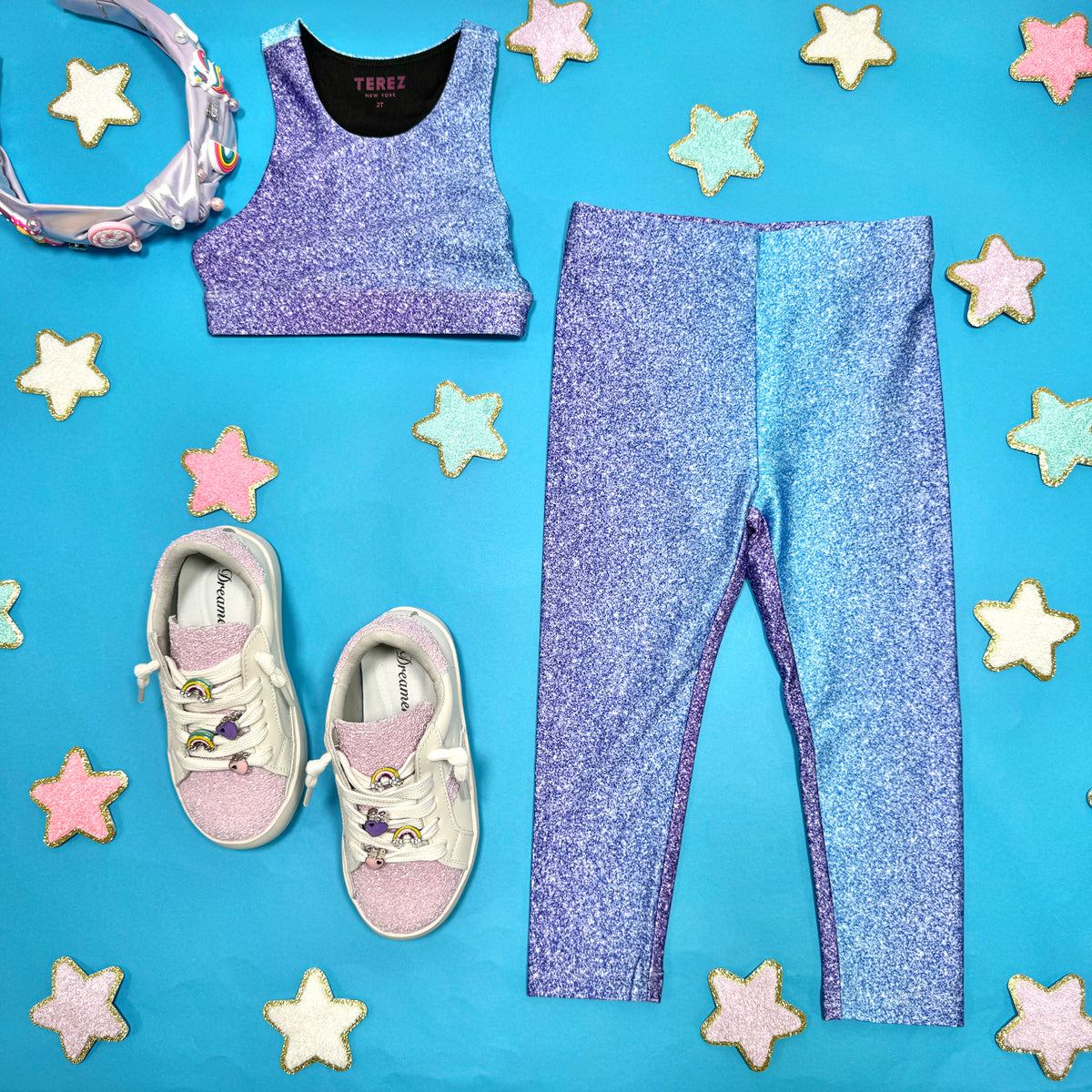 GLITTER UNICORN SPORTS BRA