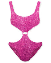 LAUREL CRINKLE LUREX CUT OUT ONE PIECE SWIMSUIT (PREORDER)