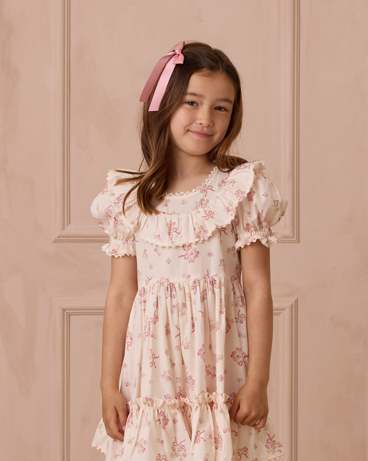 EVA BOW DITSY DRESS