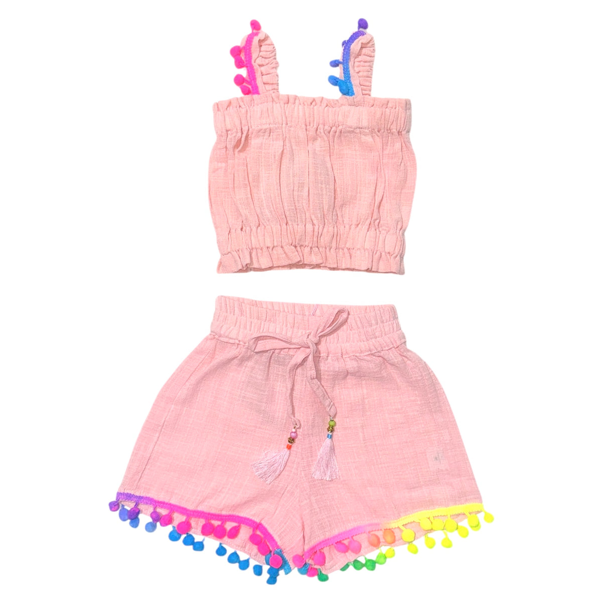 POM POM TANK TOP AND SHORTS SET