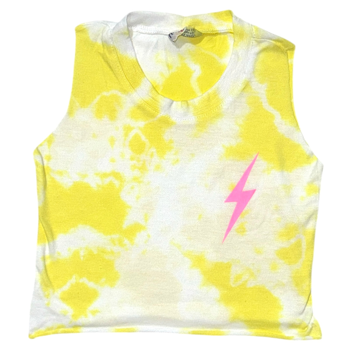 NEON BOLT LEMON CLOUD TANK TOP