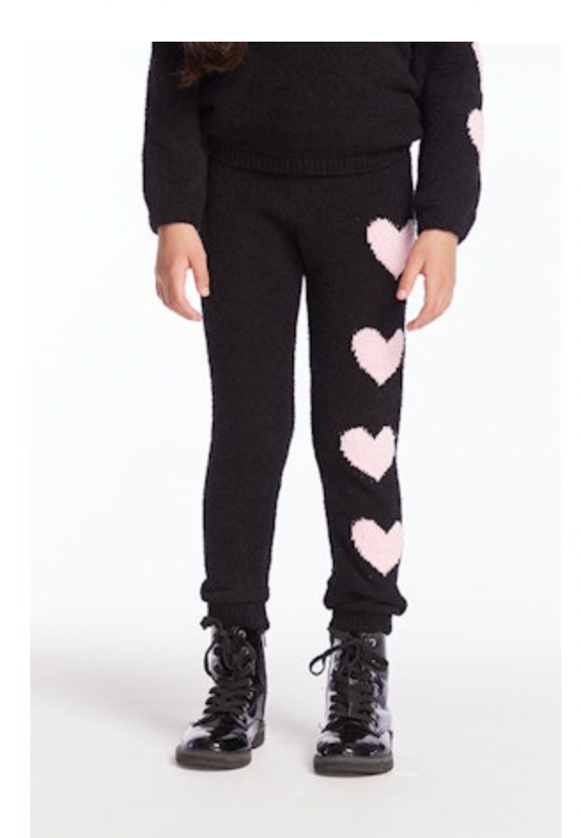 HEARTS FUZZY FLEECE LEGGINGS (PREORDER)