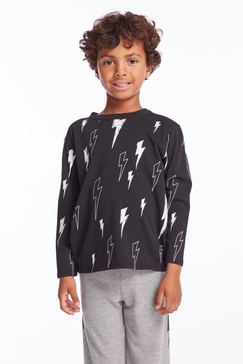 ALL OVER BOLTS LONG SLEEVE TSHIRT - LONG SLEEVE TOPS