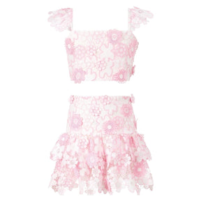 AMARA EMBROIDERED TOP AND SKIRT SET (PREORDER) - MARLO