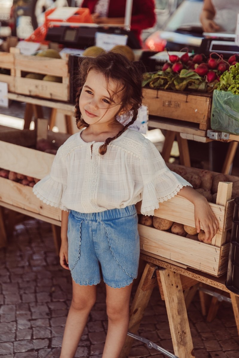 ASYA SCALLOPED SHORTS (PREORDER) - LOUISE MISHA KIDS