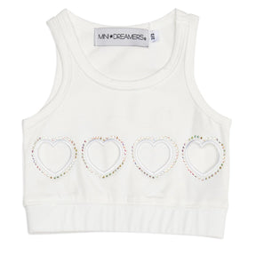 AYA CRYSTAL HEARTS CROP TOP - MINI DREAMERS