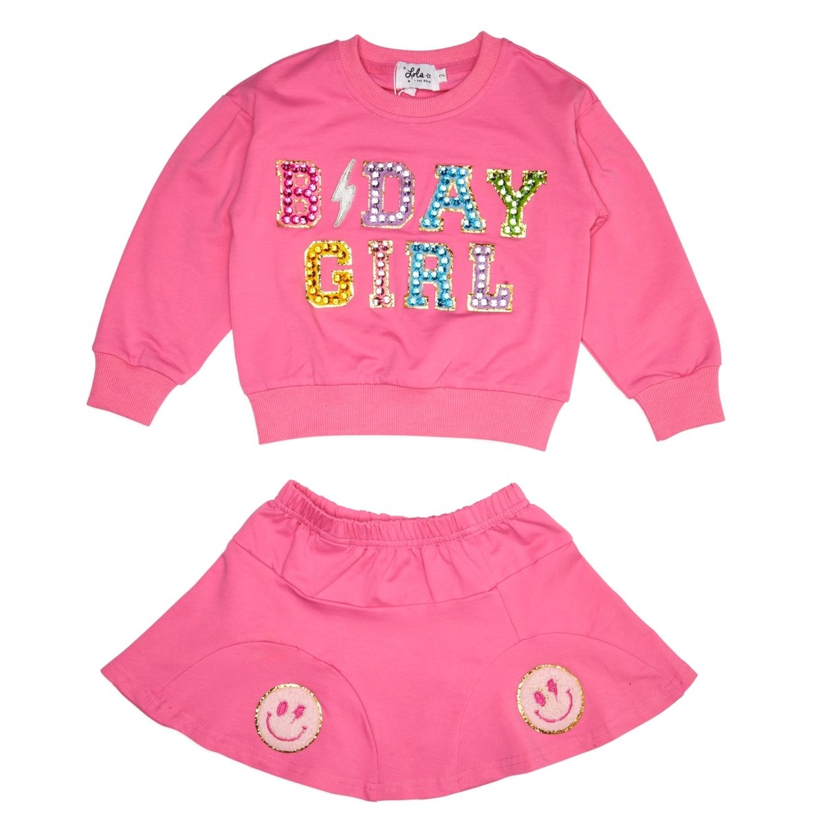 BDAY GIRL SWEATSHIRT AND SKIRT SET - SET