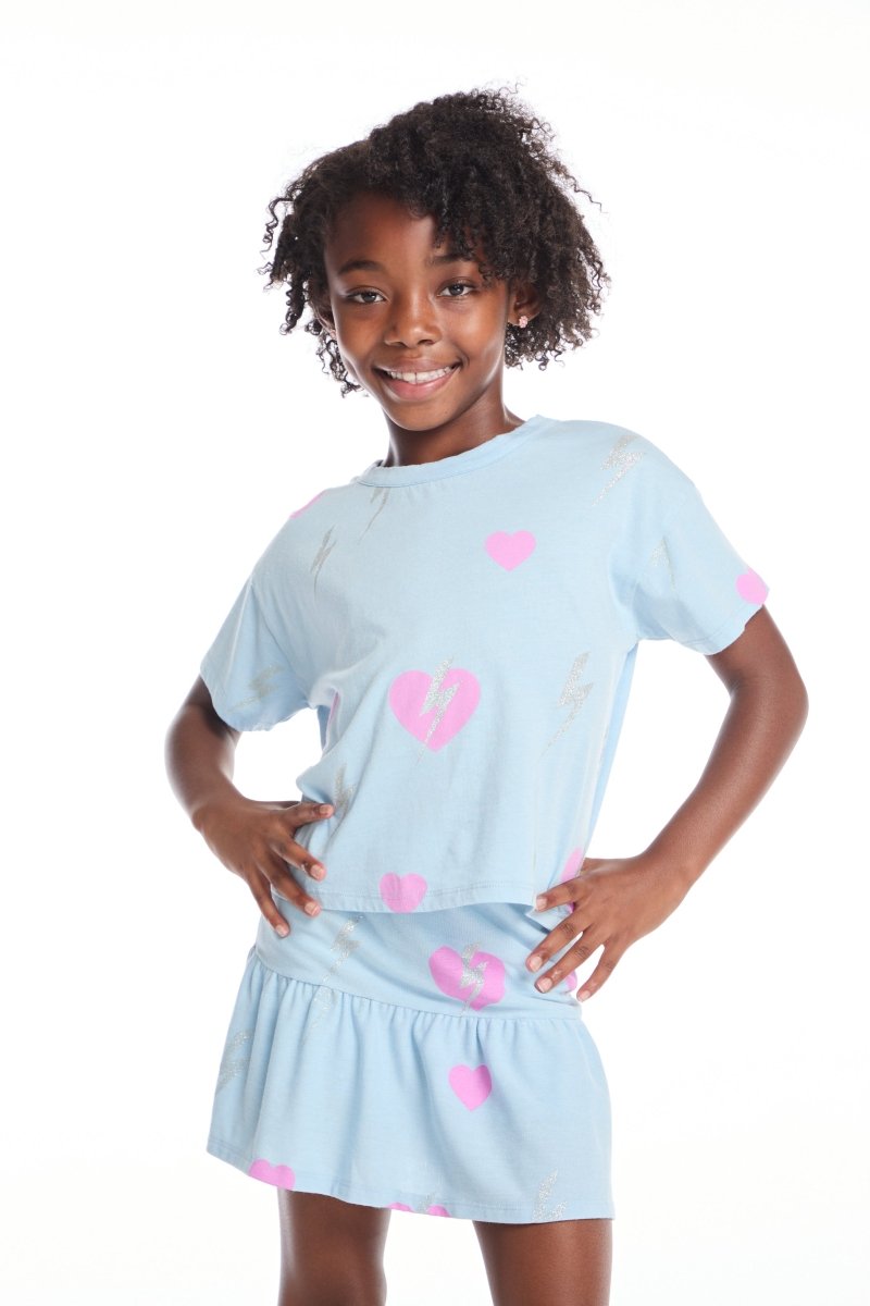 BOLT HEARTS SKORT (PREORDER) - CHASER KIDS