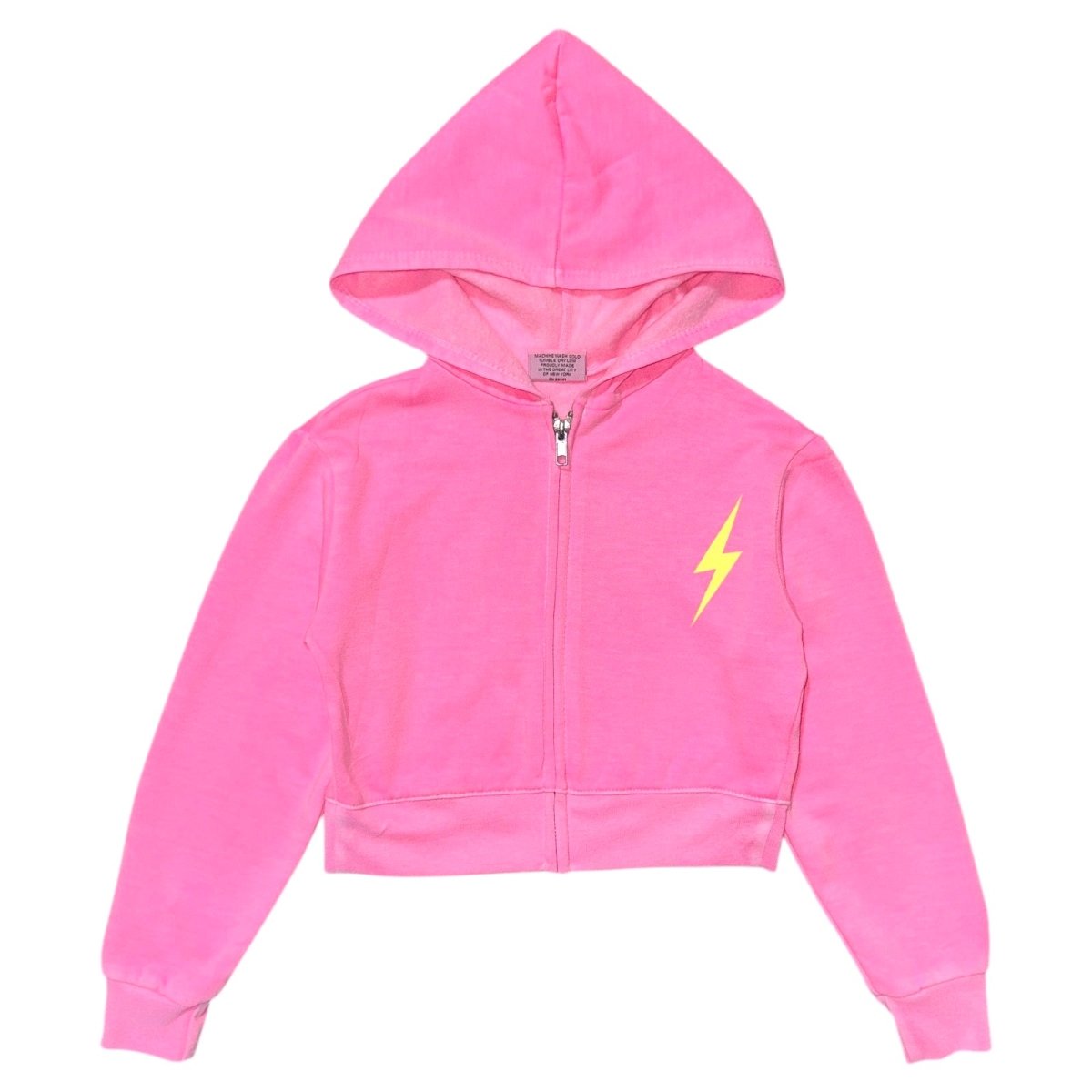 BOLT NEON ZIP UP HOODIE - HOODIES