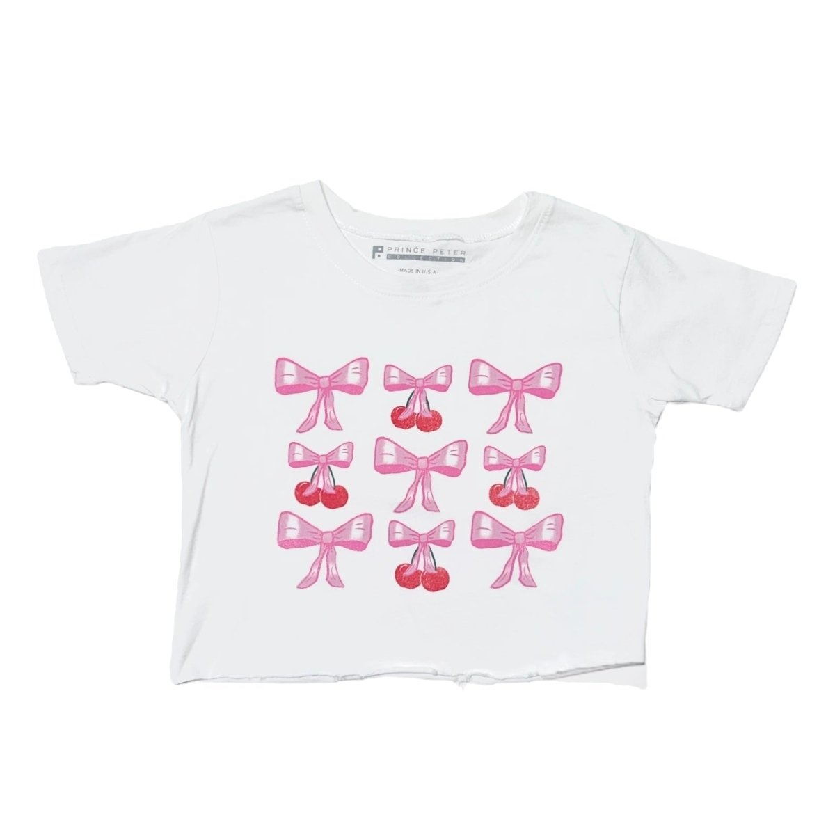 BOWS & CHERRIES CROP TSHIRT - PRINCE PETER