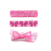 BOWS & HEARTS CLIPS SET OF 3 (PREORDER) - LILIES & ROSES