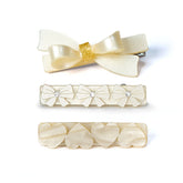 BOWS & HEARTS CLIPS SET OF 3 (PREORDER) - LILIES & ROSES