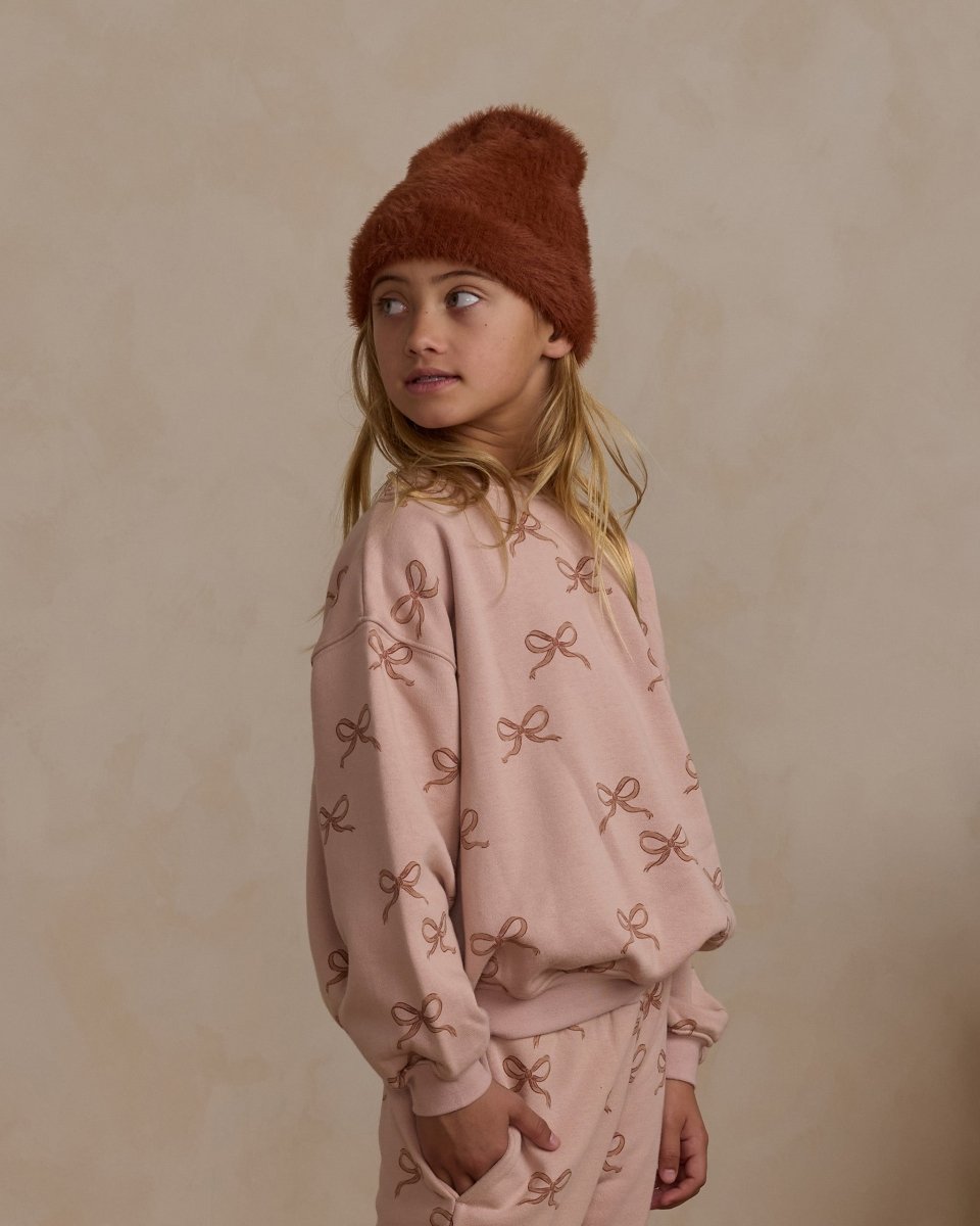 BOWS SWEATSHIRT AND SWEATPANTS SET - RYLEE + CRU