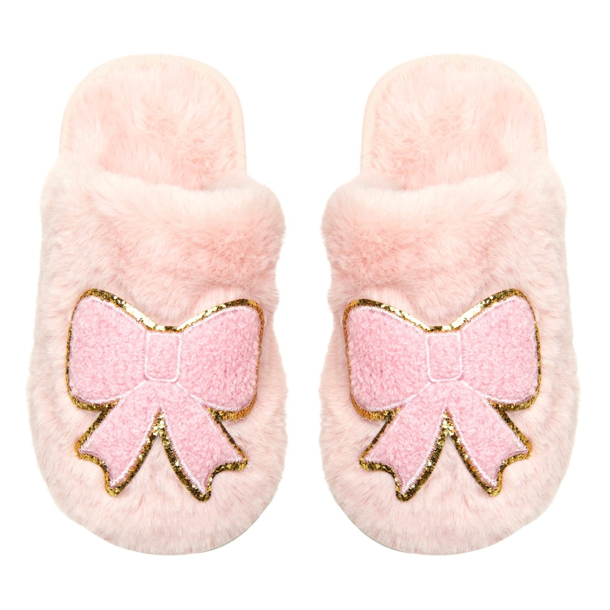 CALI BOW FUZZY SLIPPERS - SLIPPERS