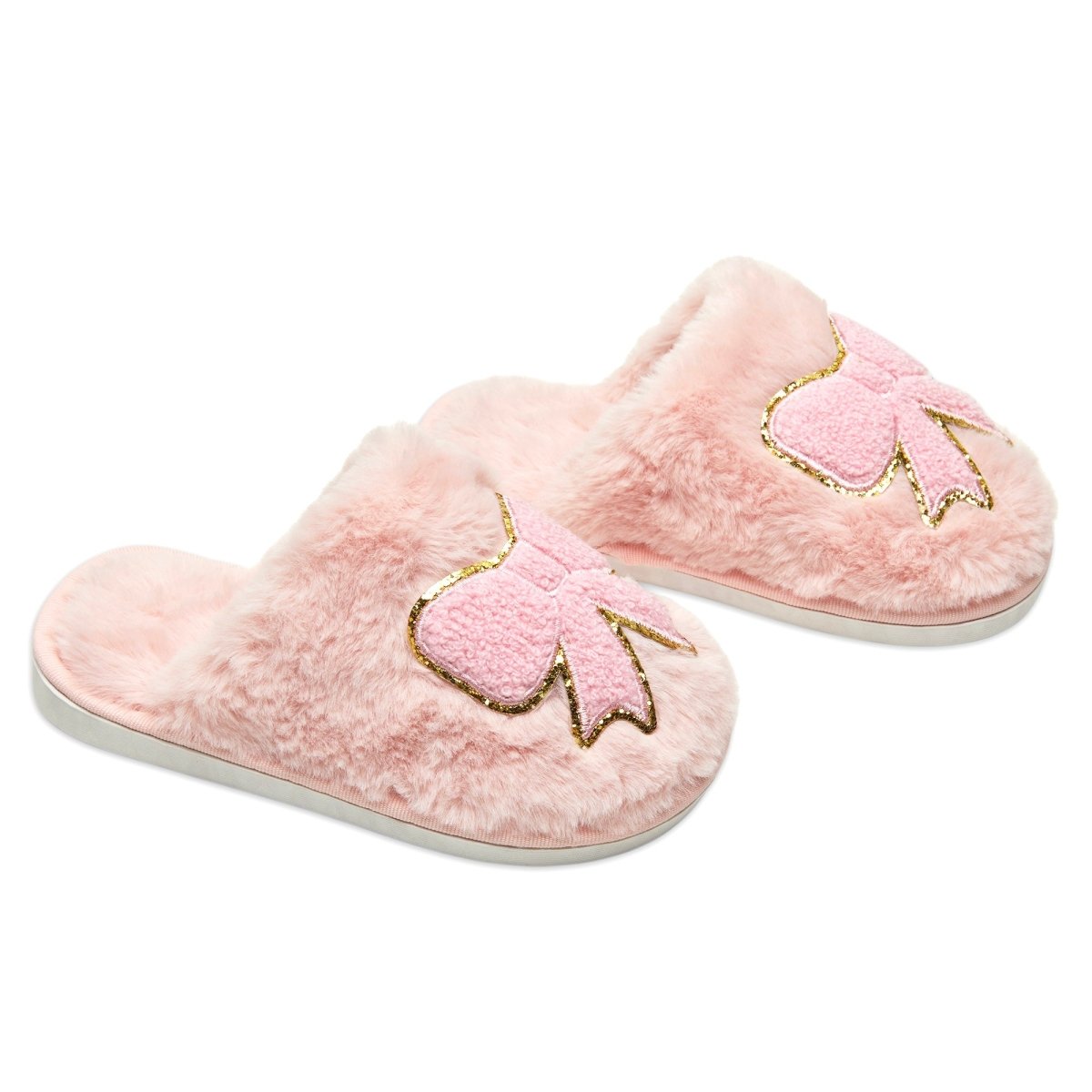 CALI BOW FUZZY SLIPPERS - SLIPPERS