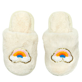 CALI RAINBOW FUZZY SLIPPERS - MINI DREAMERS