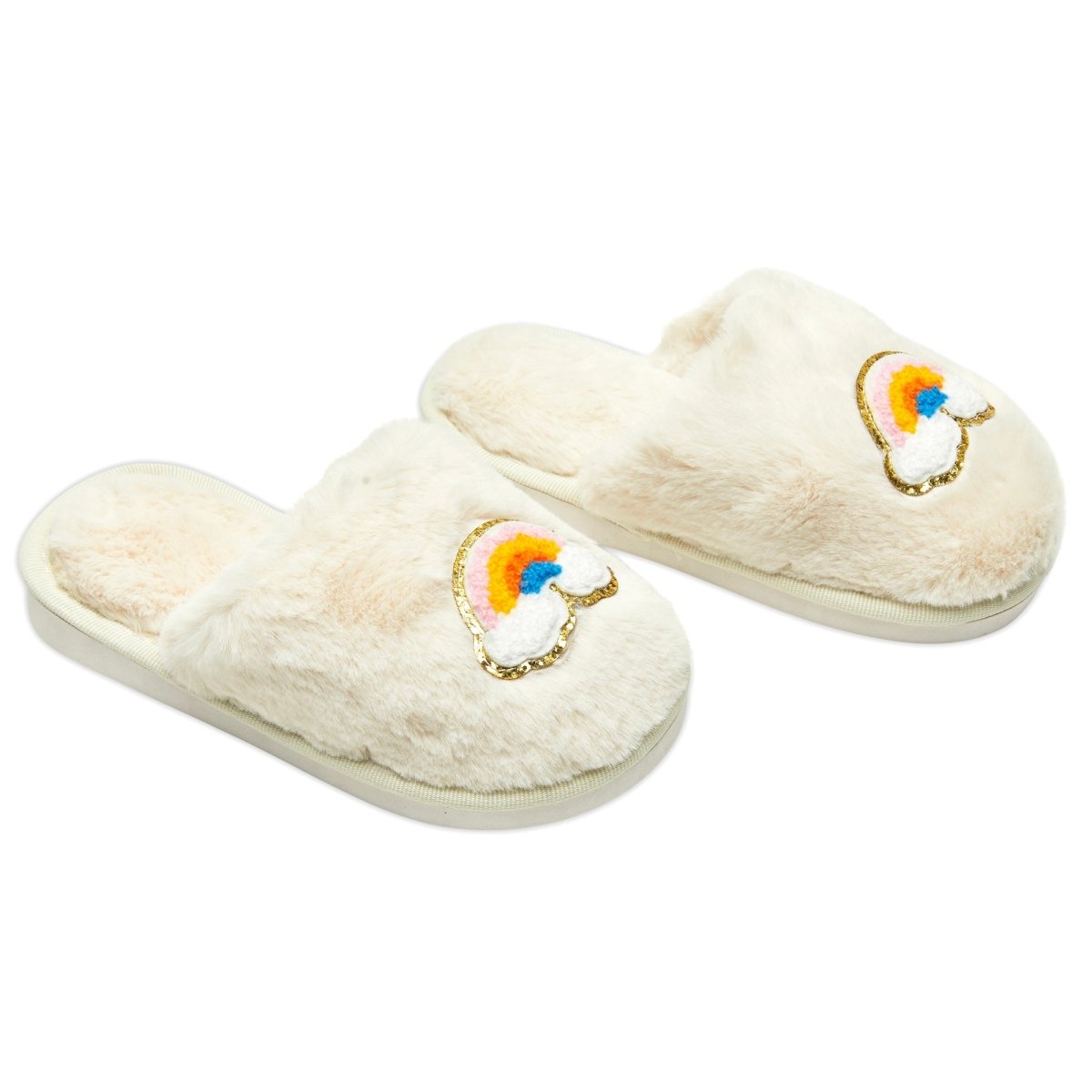 CALI RAINBOW FUZZY SLIPPERS - MINI DREAMERS