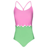 CAMMY LOOP COLORBLOCK ONE PIECE SWIMSUIT - ONE PIECE SWIMSUIT