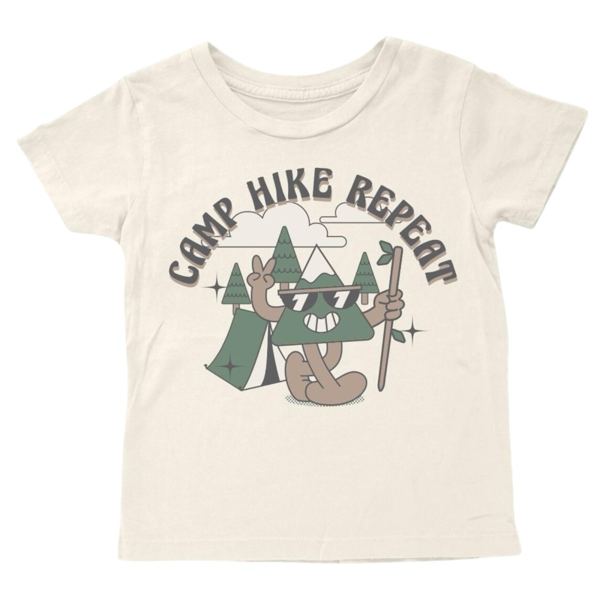 CAMP HIKE REPEAT TSHIRT (PREORDER) - TINY WHALES