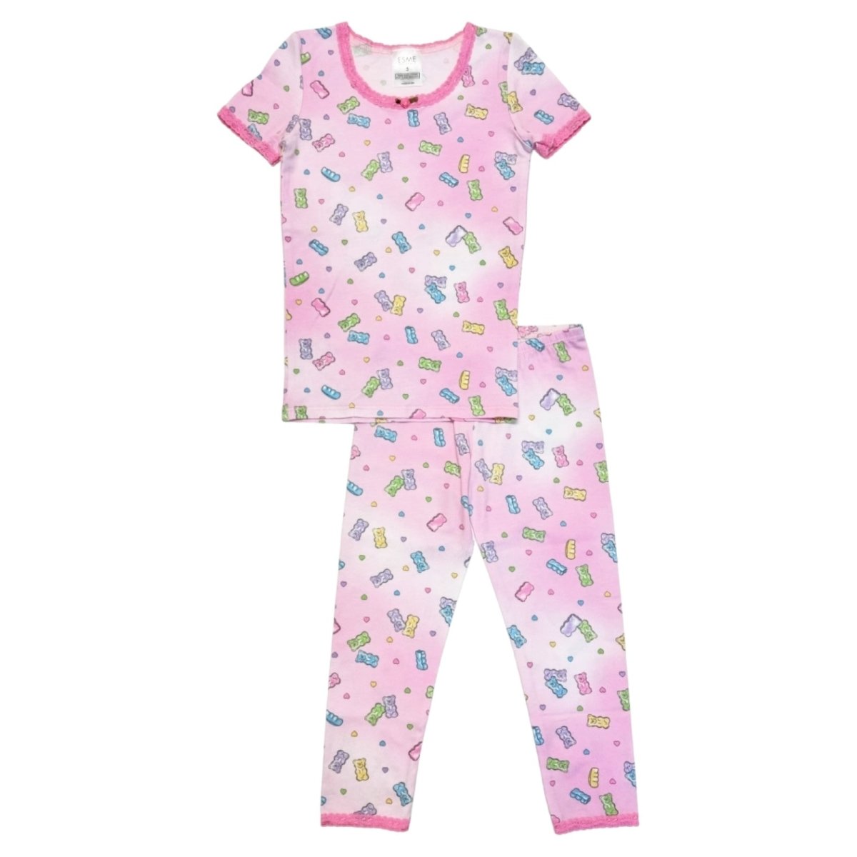 CANDY BEARS SHORT SLEEVE AND LEGGINGS PJS - PAJAMAS