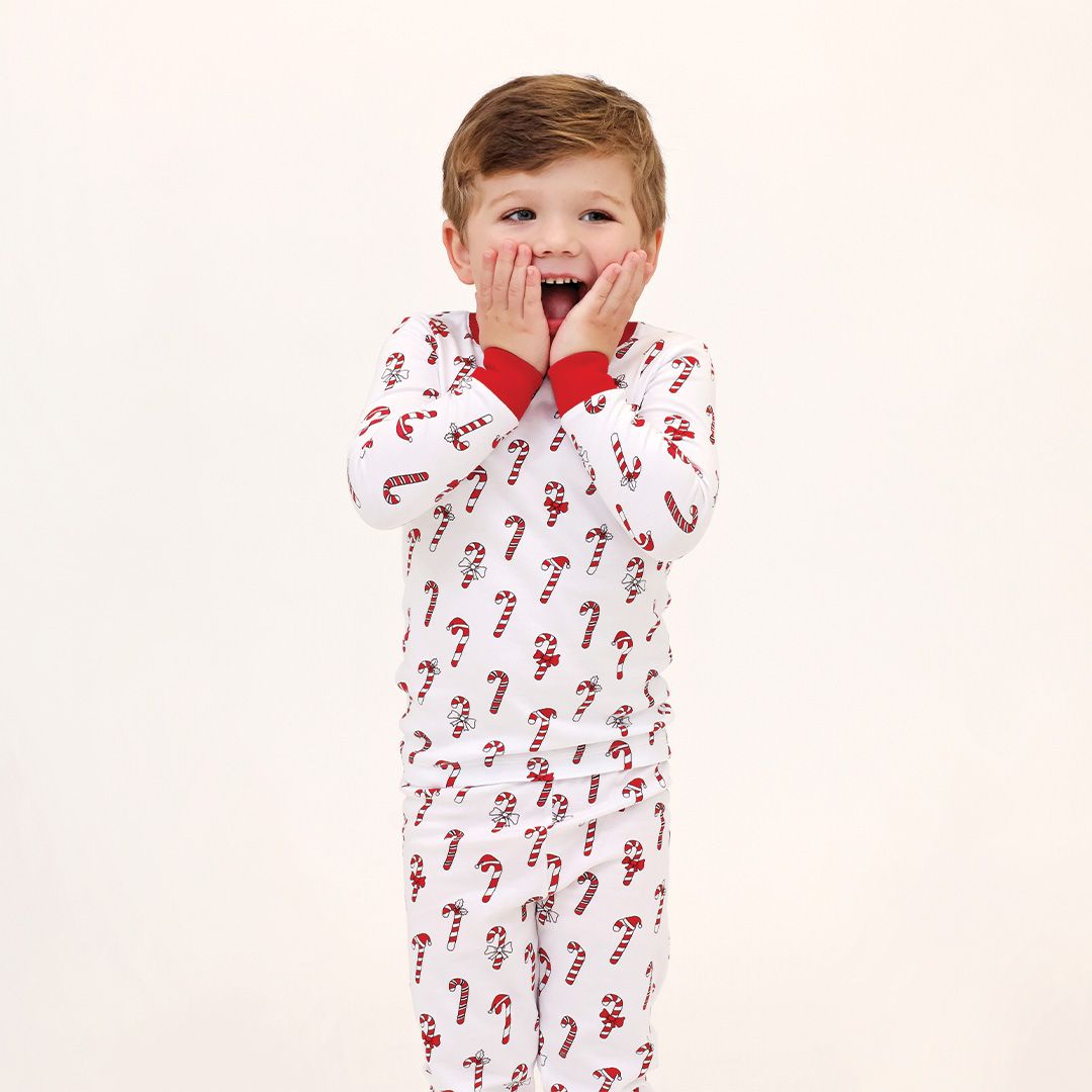 CANDY CANES TWO PIECE PJS (UNISEX) (PREORDER) - NOOMIE