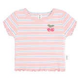 CANDY STRIPE RIB TSHIRT (PREORDER) - HUXBABY